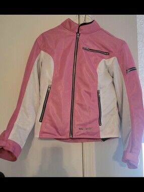 Women's Pink & White Motorcycle Jacket